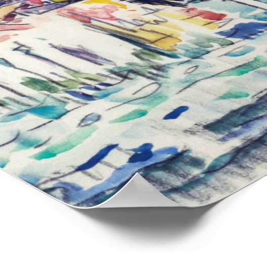 Le Croisic (1928) schilderij in hoge resolutie Poster (Hoek)