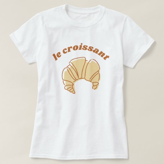 Le Croissant Baked Goods Frankrijk T-shirt (Design voorkant)