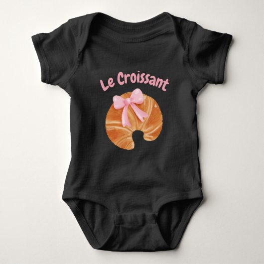 Le Croissant Coquette Boog Baby Shower Cadeau Romper (Voorkant)