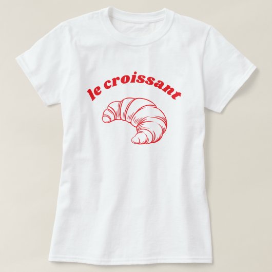 Le Croissant Franse familie reis T-shirt (Design voorkant)