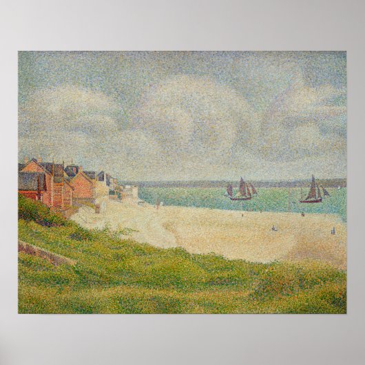 Le Crotoy-kijkend stroomopwaarts, 1889 Poster (Voorkant)