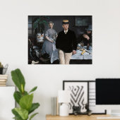 Le Déjeuner dans l'atelier by Édouard Manet Poster (Thuiskantoor)