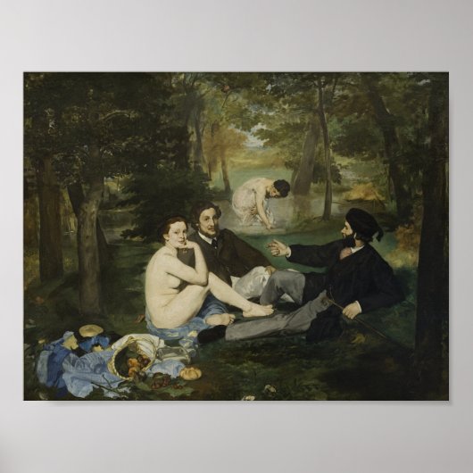Le Déjeuner sur l'Herbe by Manet - Poster (Voorkant)