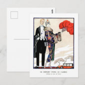 Le départ pour le casino door George Barbier Briefkaart (Voorkant / Achterkant)
