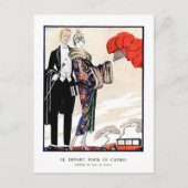 Le départ pour le casino door George Barbier Briefkaart (Voorkant)