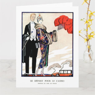 Le départ pour le casino door George Barbier Kaart