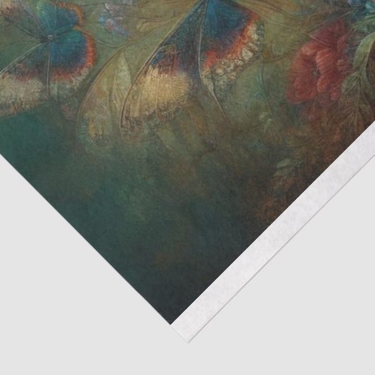 Le Femme Butterfly Beauty Fleur Decoupage Tissuepapier (Detail)