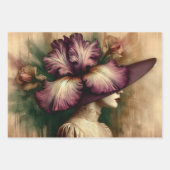 Le Femme Iris Decoupage Flat Wrapping Cadeaupapier (Voorkant 3)