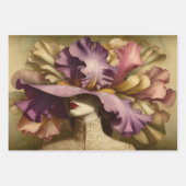 Le Femme Iris Decoupage Flat Wrapping Cadeaupapier (Voorkant 2)