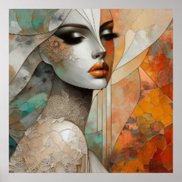 Le Femme, modern, kubisme, Abstract, kunst, Poster