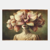 Le Femme Orchid Decoupage Flat Wrapping Cadeaupapi Inpakpapier Vel (Voorkant 3)