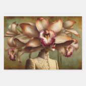 Le Femme Orchid Decoupage Flat Wrapping Cadeaupapi Inpakpapier Vel (Voorkant 2)