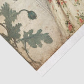 Le Femme Oude Wereld Bloemen Victoriaans Decoupage Tissuepapier (Detail)