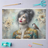 Le Femme & Sparrow Beauty Fleur Decoupage Tissuepapier (Craft)