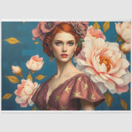 Le Femme Victoriaans Beauty Romance Fleur Decoupag Tissuepapier