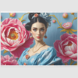 Le Femme Victoriaans Beauty Romance Fleur Decoupag Tissuepapier