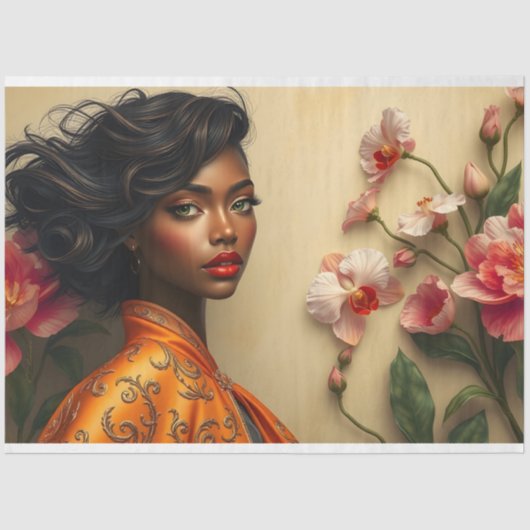 Le Femme Victoriaans Beauty Romance Rozen Decoupag Tissuepapier (Voorkant)