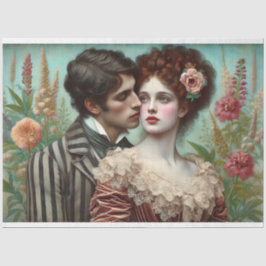 Le Femme Victoriaans Love Beauty Fleur Decoupage Tissuepapier