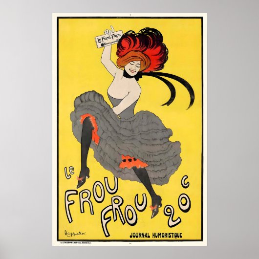 Le Frou Frou Vintage Kunstposter - IngelijstNiet i Poster (Voorkant)