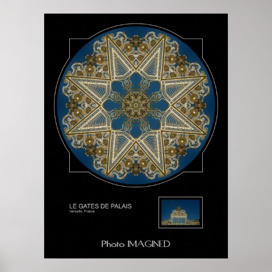 LE GATES DE PALAIS, VERSAILLE, FRANKRIJK POSTER (Voorkant)