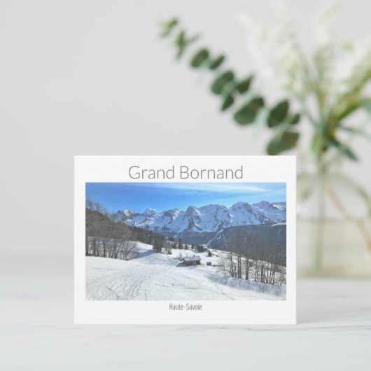 Le Grand Bornand, Haute-Savoie, Franse Alpen Briefkaart (Staand voorkant)