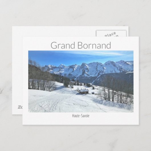 Le Grand Bornand, Haute-Savoie, Franse Alpen Briefkaart (Voorkant / Achterkant)