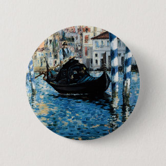 Le Grand Canal à Venise - Edouard Manet Ronde Button 5,7 Cm