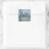 Le Grand Canal, Venetië - Claude Monet fine art Vierkante Sticker (Tas)