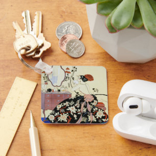 Le Grand Decolletage van George Barbier, Art Deco Sleutelhanger