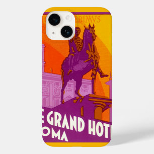 Le Grand Hotel Roma-standbeeld, Italië, Vintage re Case-Mate iPhone 14 Hoesje