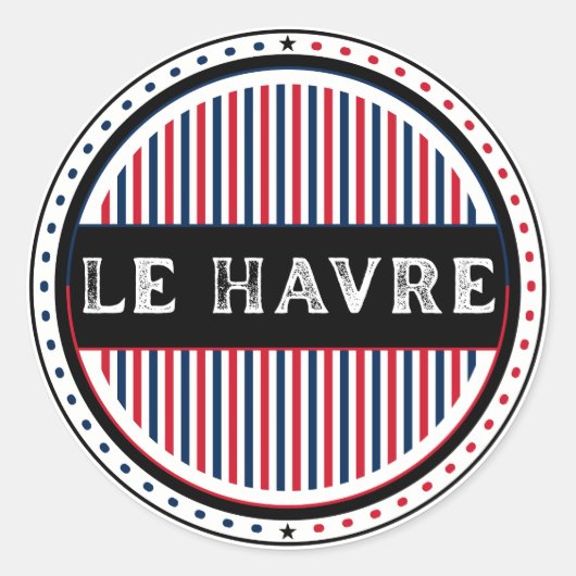 Le Havre City Pride Emblem – French Identity Ronde Sticker (Voorkant)