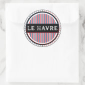 Le Havre City Pride Emblem – French Identity Ronde Sticker (Tas)
