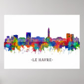Le Havre France Skyline Poster (Voorkant)