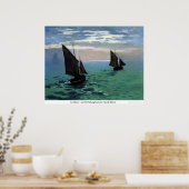 Le Havre - vertrek van de vissersboten door Claude Poster (Keuken)