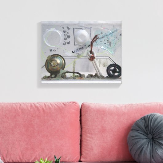Le Heros Technologique K7 1986 Gemengde media Geek Canvas Afdruk (Insitu (Woonkamer))
