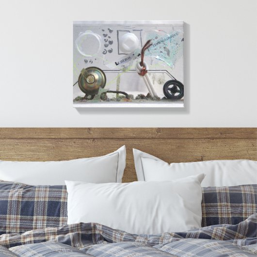 Le Heros Technologique K7 1986 Gemengde media Geek Canvas Afdruk (Insitu (Slaapkamer))