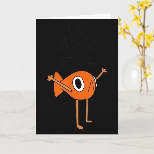 Le Isson Steve Grappige Meme  Kaart (Gele Bloem)