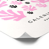 Le Jardin 01 botanische roze en goudhoudende blade Poster (Hoek)