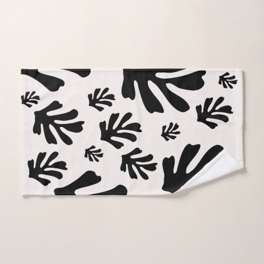 Le Jardin 02 Botanisch Zwart Wit Modern Bladeren Bad Handdoek (Handdoek)