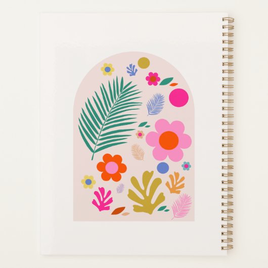 Le Jardin 04 Retro Bloemen Moderne Bloemen Planner (Achterkant)