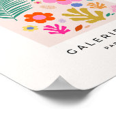 Le Jardin 04 Retro Bloemen Moderne Bloemen Poster (Hoek)