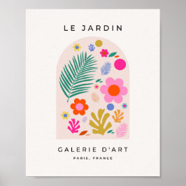 Le Jardin 04 Retro Bloemen Moderne Bloemen Poster