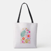 Le Jardin 04 Retro Bloemen Moderne Bloemen Tote Bag (Achterkant)