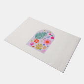 Le Jardin 07 Retro Flowers Pastel Lila Deurmat (Schuin)