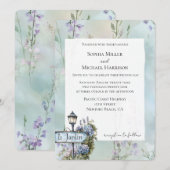 Le Jardin (de tuin)  Bloemenbruiloft Kaart (Voorkant / Achterkant)