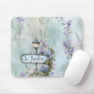 Le Jardin (de tuin)  paarse bloemen Muismat