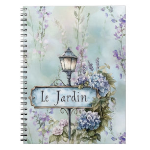 Le Jardin (de tuin) paarse bloemen Notitieboek