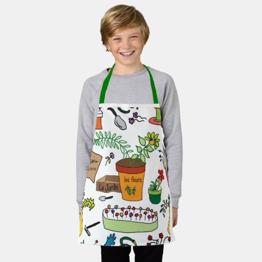 Le Jardin (de tuin) Schort (Gedragen)