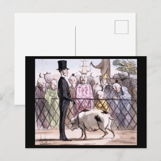 Le Jardin des Plantes a Pekin - Honore Daumier Briefkaart (Voorkant / Achterkant)