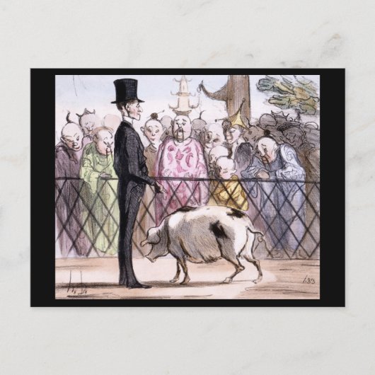 Le Jardin des Plantes a Pekin - Honore Daumier Briefkaart (Voorkant)